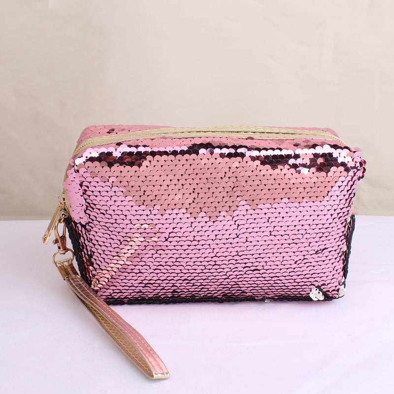 Reversible Mermaid Sequin Cosmetic Bag