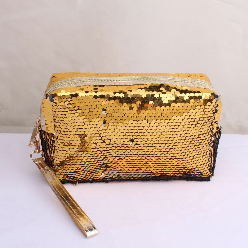 Reversible Mermaid Sequin Cosmetic Bag