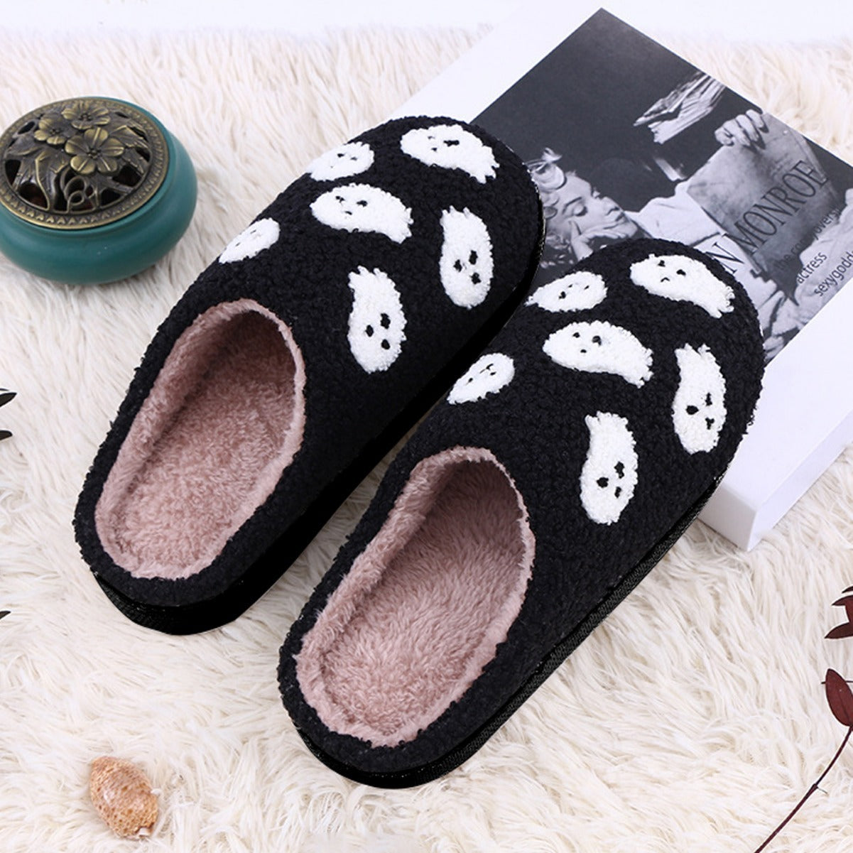Ghost Cartoon Home Shoes