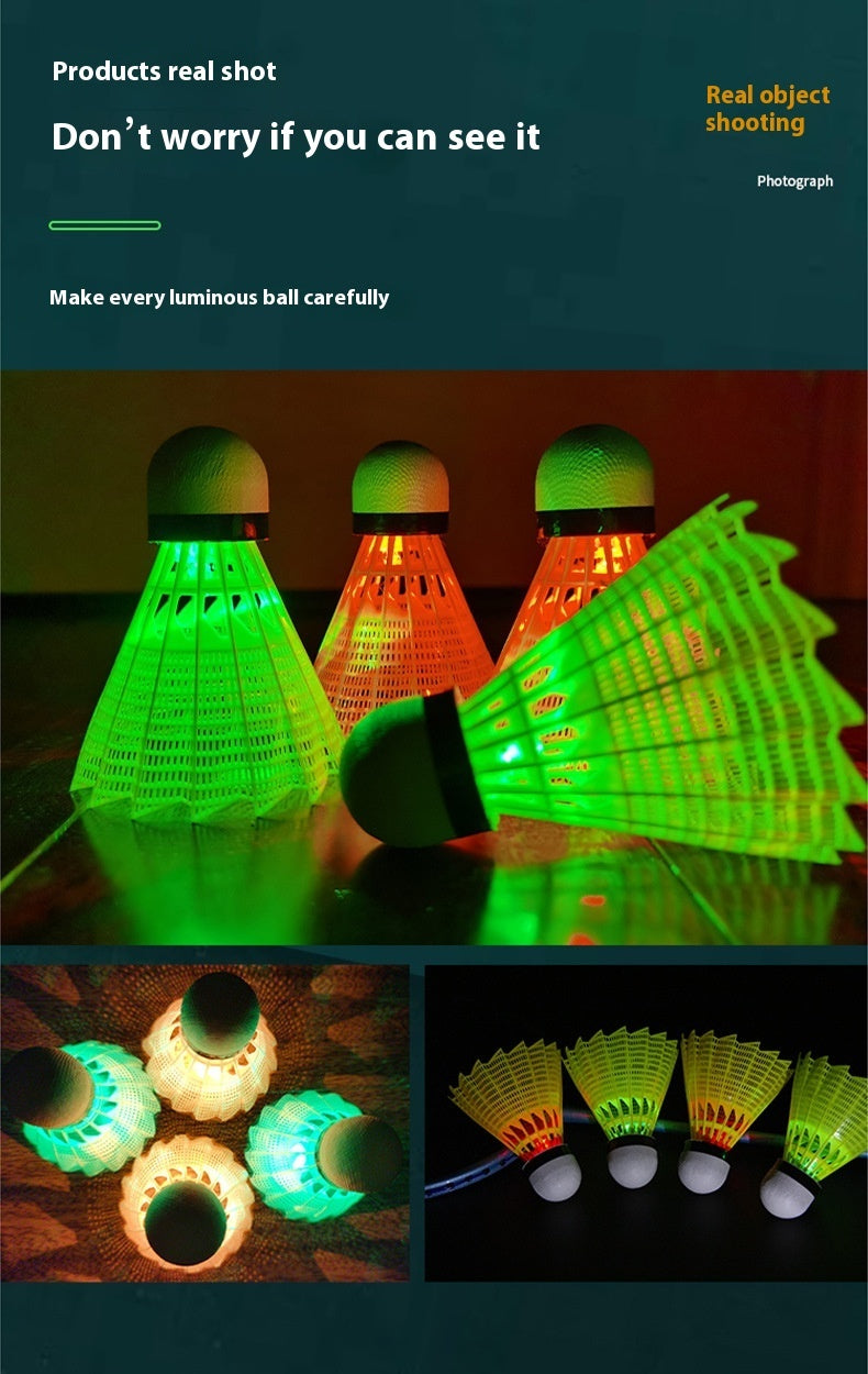 Luminous Badminton Switchable Nylon Goose Feather