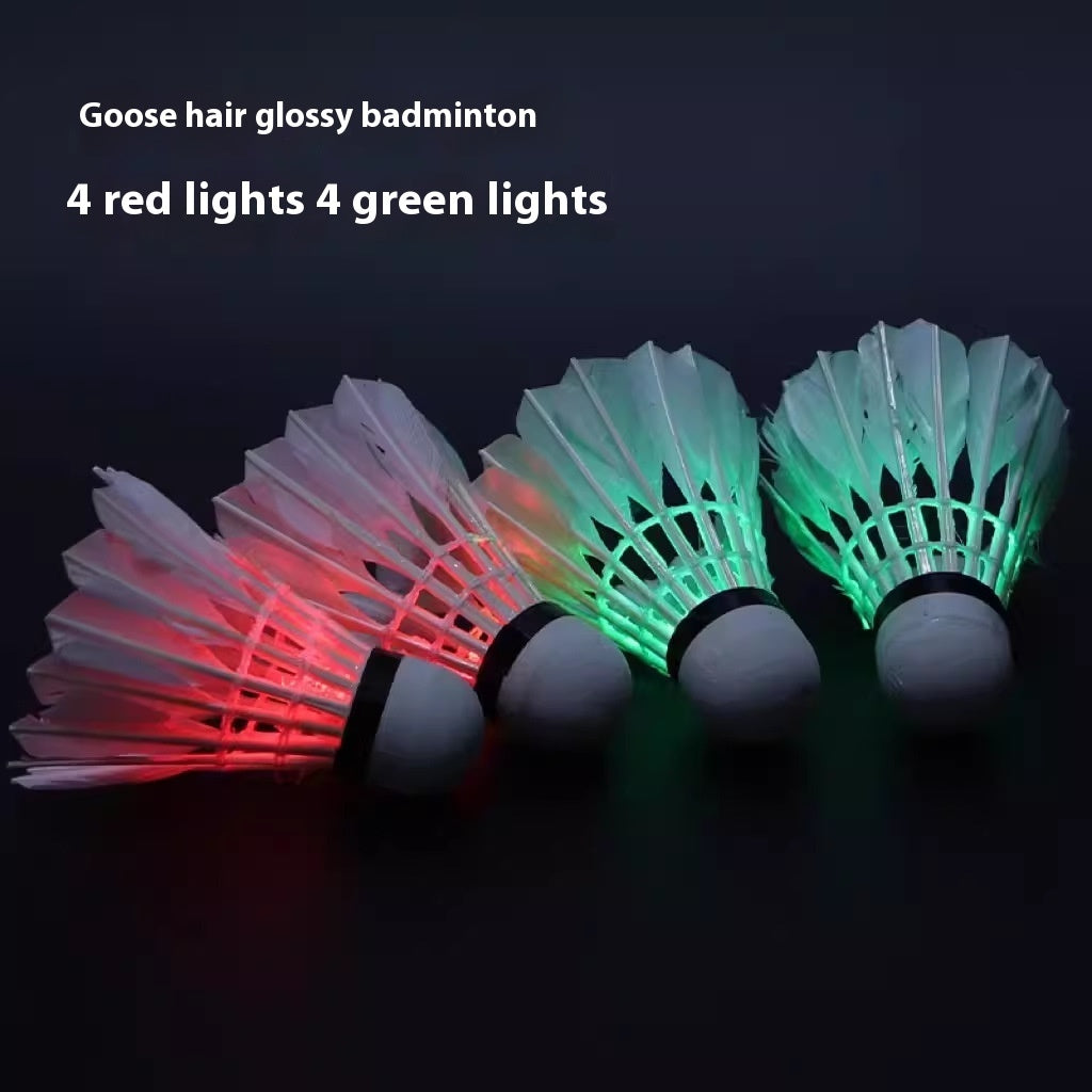 Luminous Badminton Switchable Nylon Goose Feather