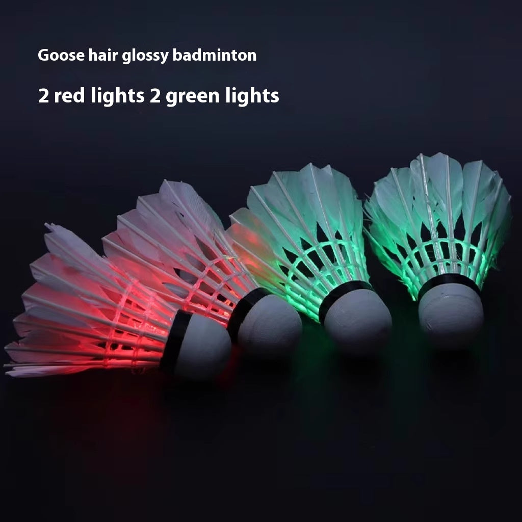 Luminous Badminton Switchable Nylon Goose Feather