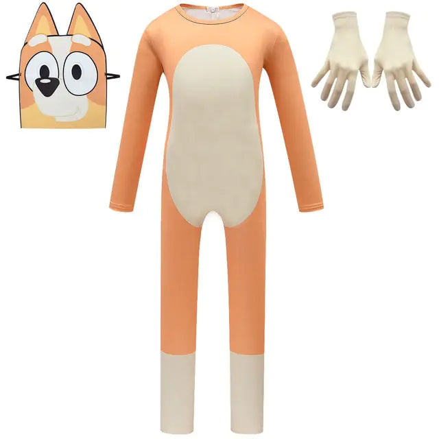 Kids Lovely Blueying Bingoed Costume