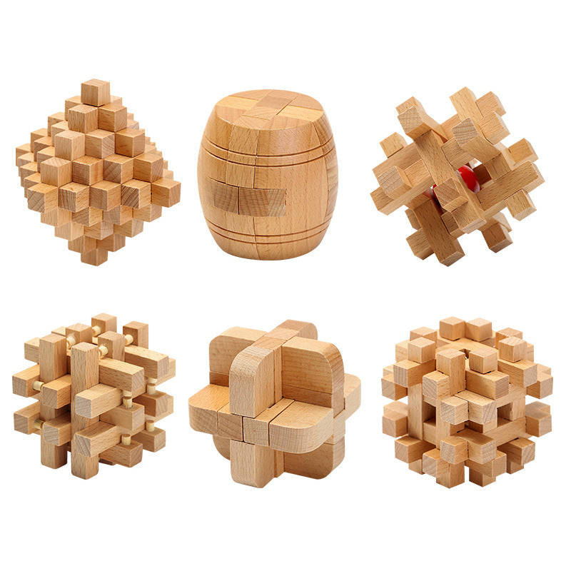 Creative Ideas Of The Classic Puzzle Children's Toy Beech Hole Lock