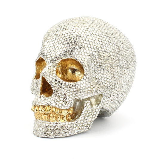 Pearlescent Skeleton Ornament Mini Small Head Desktop Home Decoration